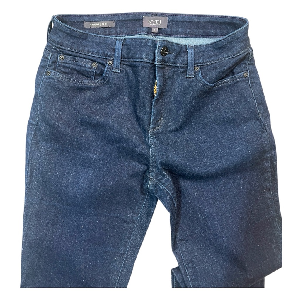 NYDJ Dark Blue Straight Leg Jeans size 8